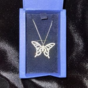 Swarovski nightingale butterfly pendant necklace